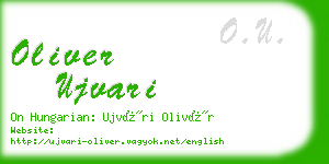 oliver ujvari business card